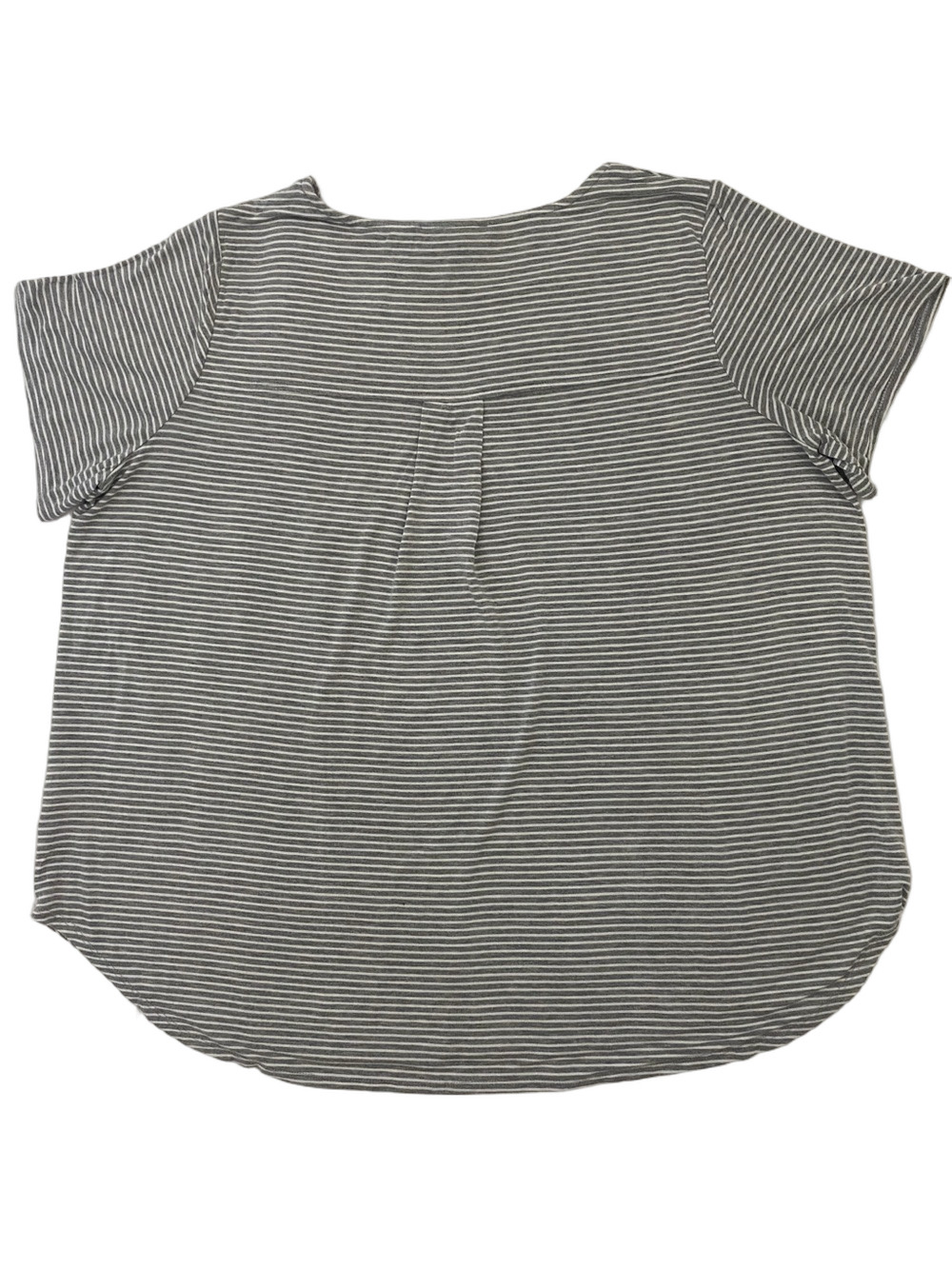 Philosophy Gray and White Striped Short Sleeve Tee - Picture 2 of 6